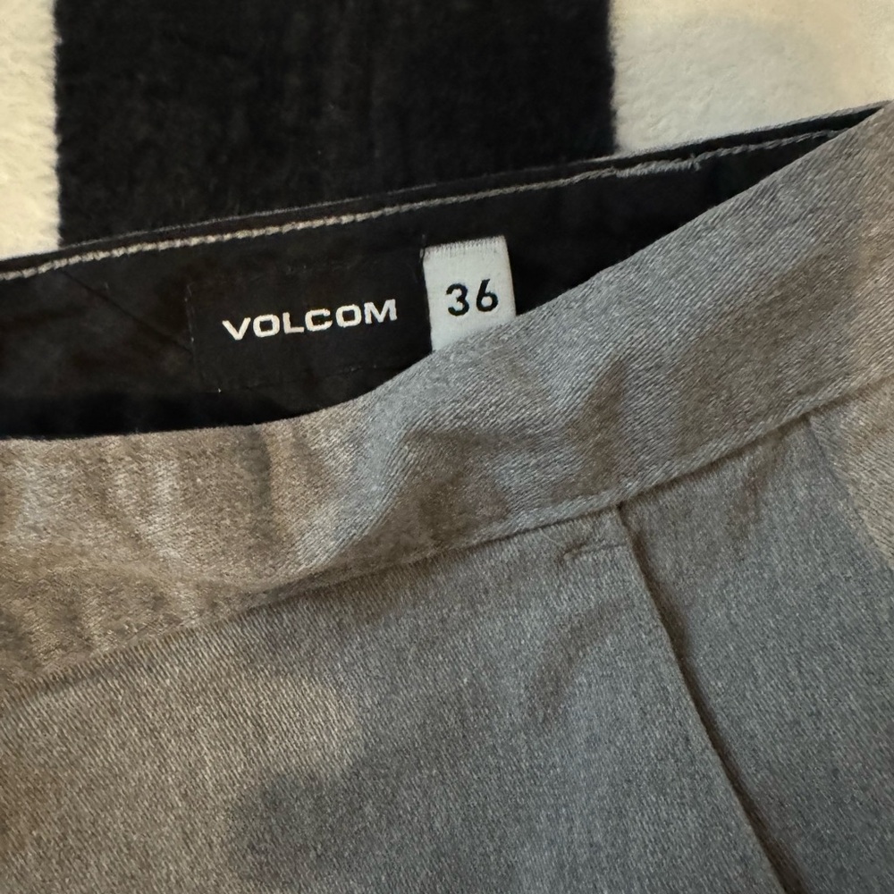 Volcom Gray Flat Front Shorts with Logo